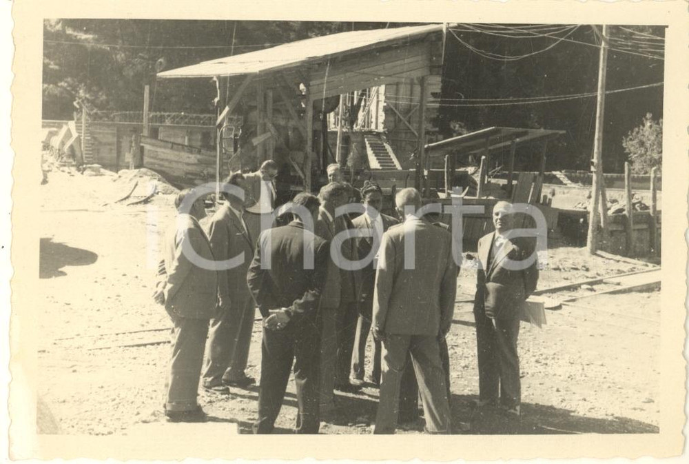 Fotografia d epoca originale 1952 VAL D AOSTA Cantiere sul torrente BUTHIER Impresa MATTIODA Foto 13x9 cm 6 1