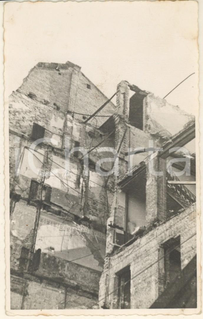 Fotografia d epoca originale 1942 WW2 Campagna di RUSSIA  Edificio bombardato dagli Stuka Foto 9x14 cm 1