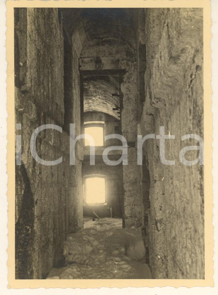 Fotografia d epoca originale 1939 WW2 Passo FALZAREGO  Ex forte austriaco di Stria  Interno Foto 9x14 cm 1