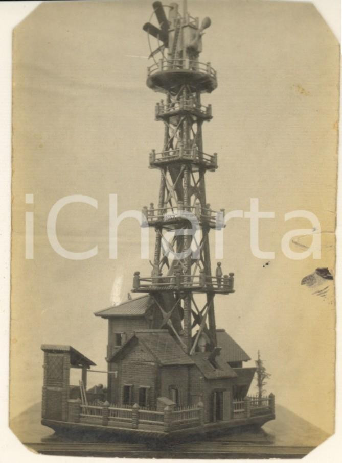 Fotografia d epoca originale 1950 ca VOGHERA Artigiano Pietro MORINI  Tore smontabile in legno Foto 9x14 cm 1