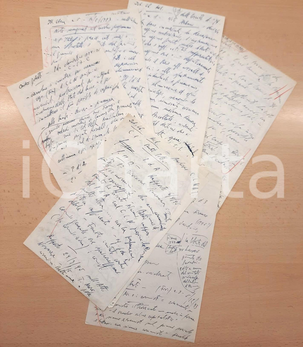 Autografo originale 1970 ca MILANO Leo VALIANI Pensieri sul PARTITO D AZIONE INEDITO 25 pp. 1