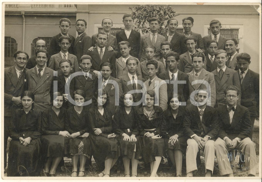 Fotografia d epoca originale 1933 MILANO Istituto Commerciale MORESCHI  Classe I  Foto Mario VICINO 1