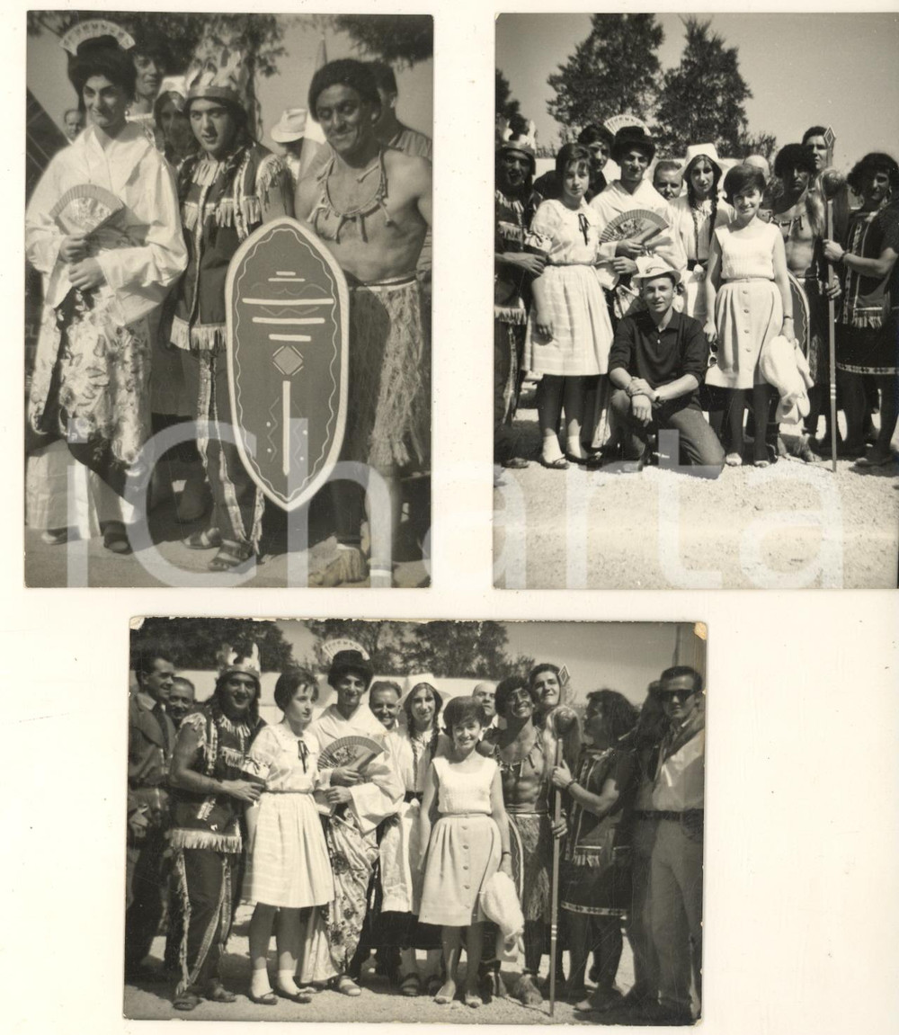 Fotografia d epoca originale Agosto 1961 VERBANIA PALLANZA Festa in costume  Lotto 3 foto 7x11 cm 1