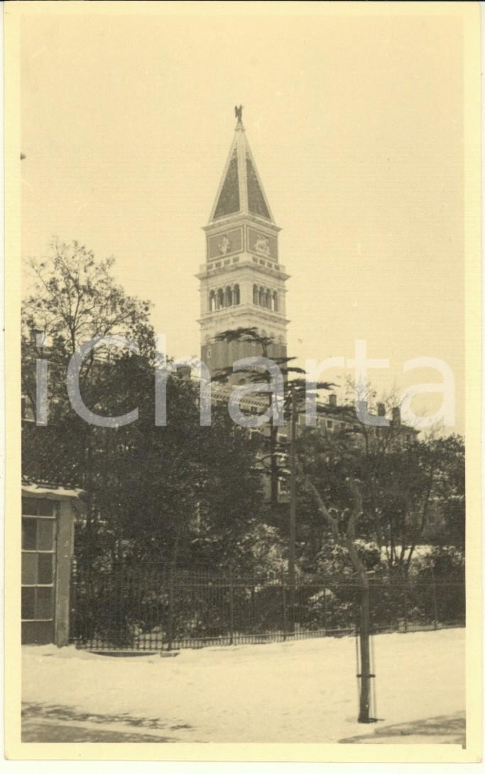 Fotografia d epoca originale Febbraio 1947 VENEZIA sotto la neve  Campanile San Marco Foto artistica 9x14 1