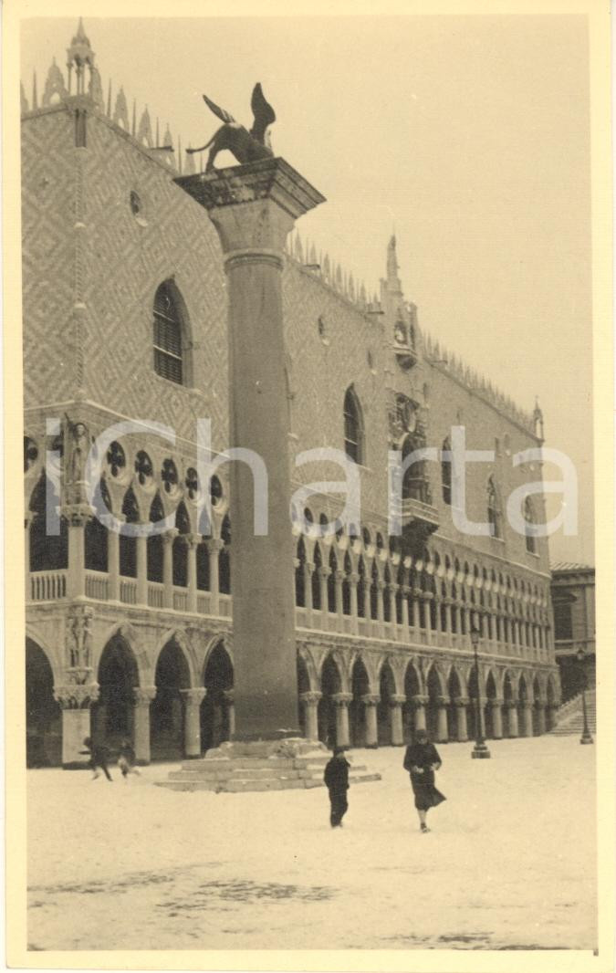 Fotografia d epoca originale Febbraio 1947 VENEZIA sotto la neve  Palazzo Ducale Foto artistica 9x14 2 1