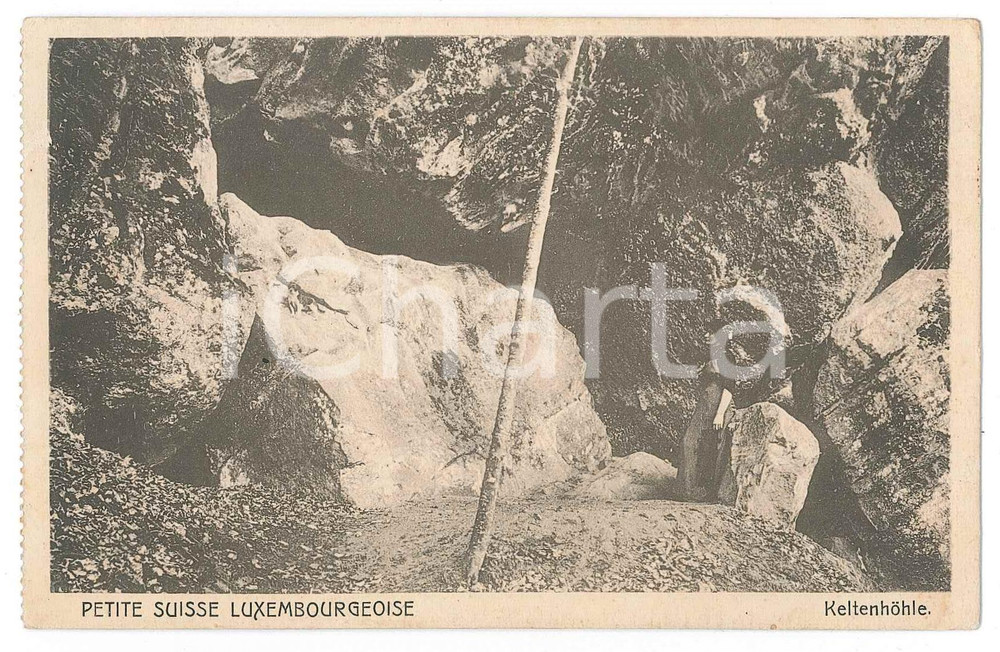 Cartolina originale da collezione 1923 PETIT SUISSE LUXEMBOURGEOISE Keltenhohle  Carte postale FP VG 1