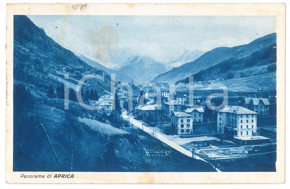 Cartolina originale da collezione 1938 APRICA SO Panorama del paese  Cartolina FP VG 1
