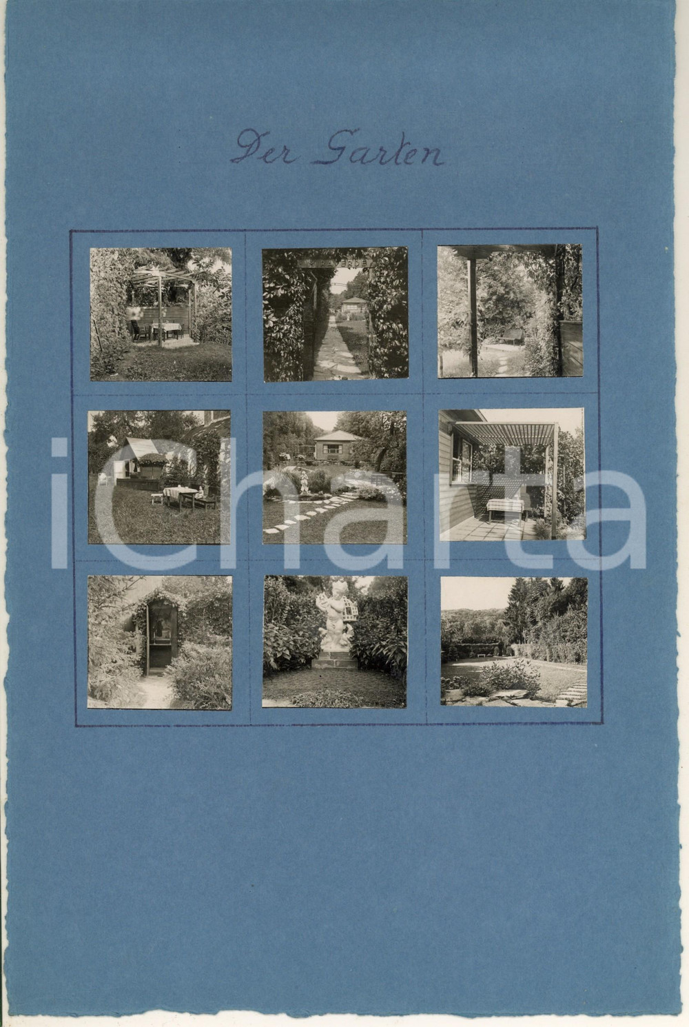 Fotografia d epoca originale 1930 ca BAD HALL / AUSTRIA Hotel Miraverde  Parco Lotto 9 foto 4x5 cm 1