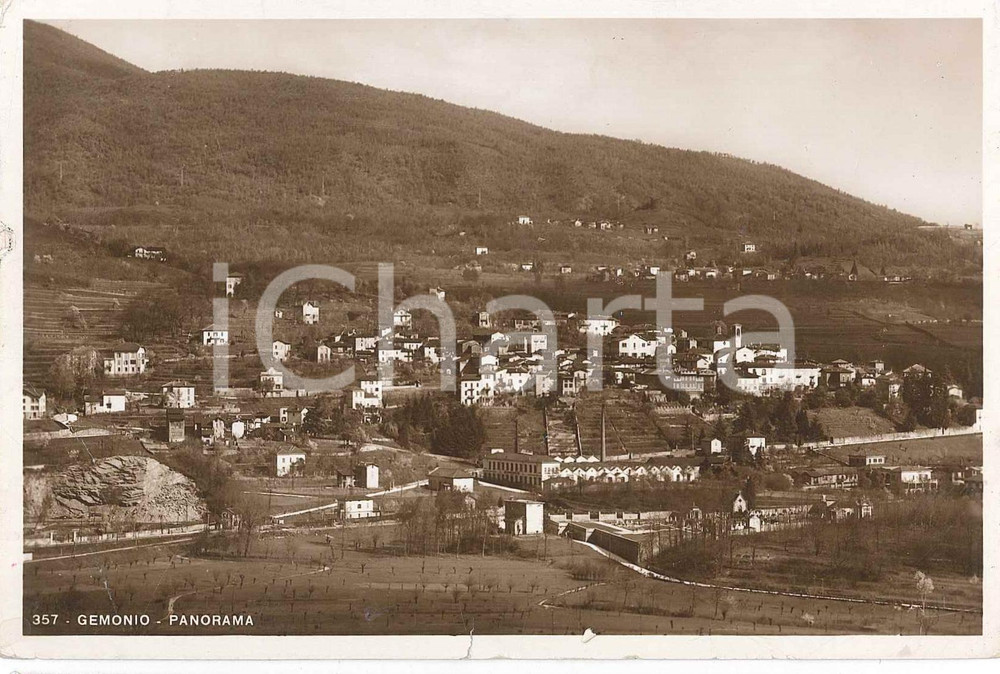Cartolina originale da collezione 1941 GEMONIO VA Panorama del paese  Cartolina FP VG 1