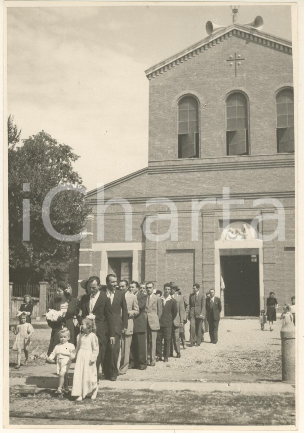 Fotografia d epoca originale 1949 CORNAREDO Chiesa SAN PIETRO ALL OLMO  Matrimonio Foto COSTUME 1 1