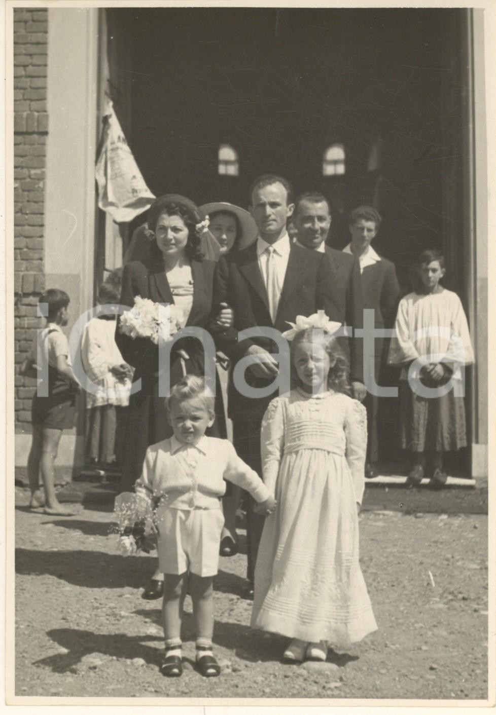 Fotografia d epoca originale 1949 CORNAREDO Chiesa SAN PIETRO ALL OLMO  Matrimonio Foto COSTUME 6 1