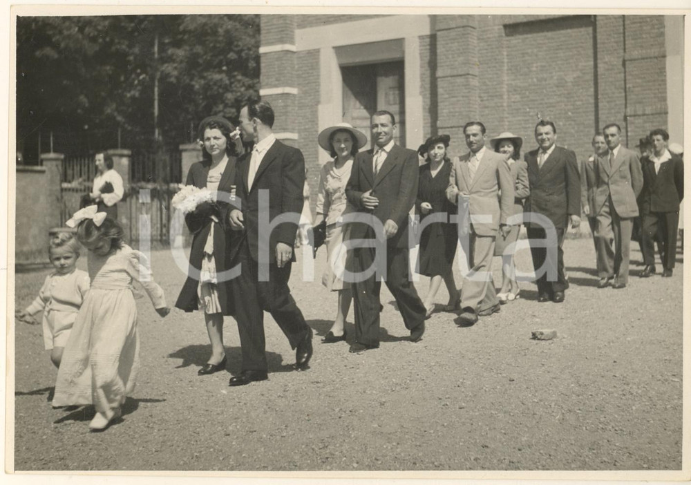Fotografia d epoca originale 1949 CORNAREDO Chiesa SAN PIETRO ALL OLMO  Matrimonio Foto COSTUME 7 1