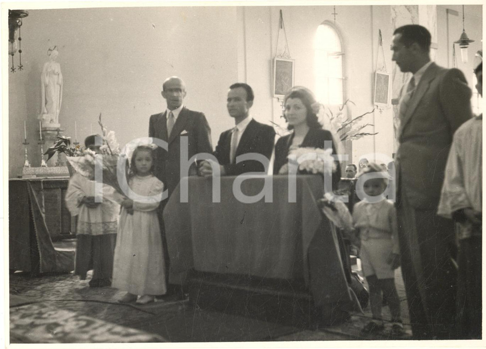 Fotografia d epoca originale 1949 CORNAREDO Chiesa SAN PIETRO ALL OLMO  Matrimonio Foto COSTUME 9 1