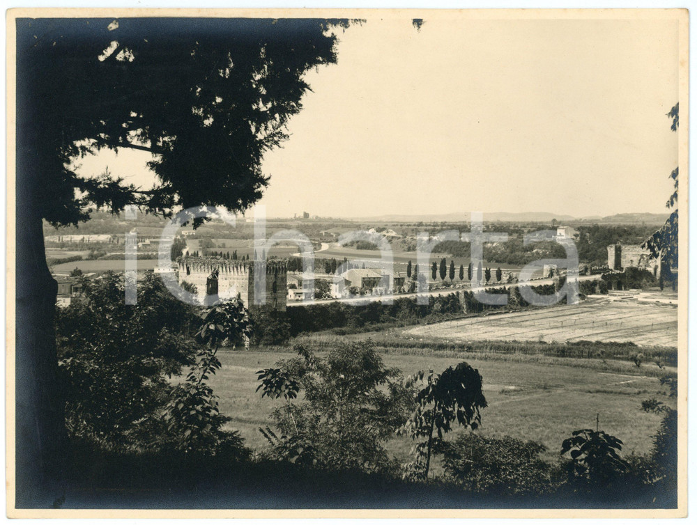 Fotografia d epoca originale 1950 ca VALEGGIO SUL MINCIO VR Ponte Visconteo  Foto 23x17 cm 2 1