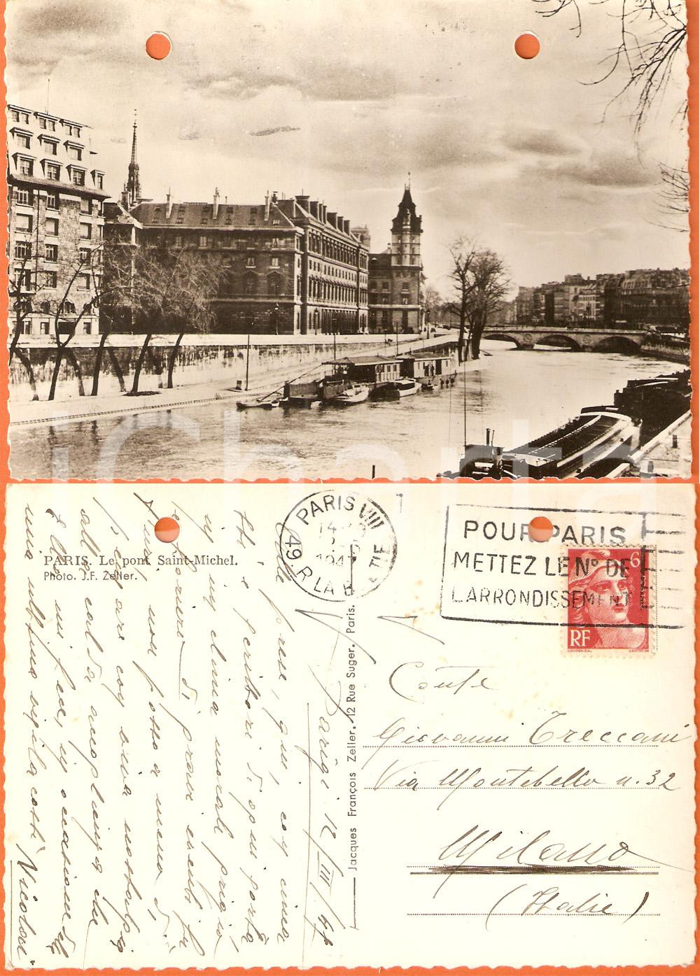 Autografo originale 1947 PARIS Storico Nicolai RUBINSTEIN  Cartolina a Giovanni Treccani AUTOGRAFO 1