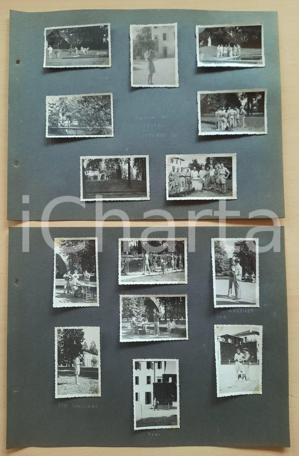 Fotografia d epoca originale 1947 PREGANZIOL TV Villa TAVERNA  GHQ CMF Claims & Hiring Lotto 78 foto RARO 1