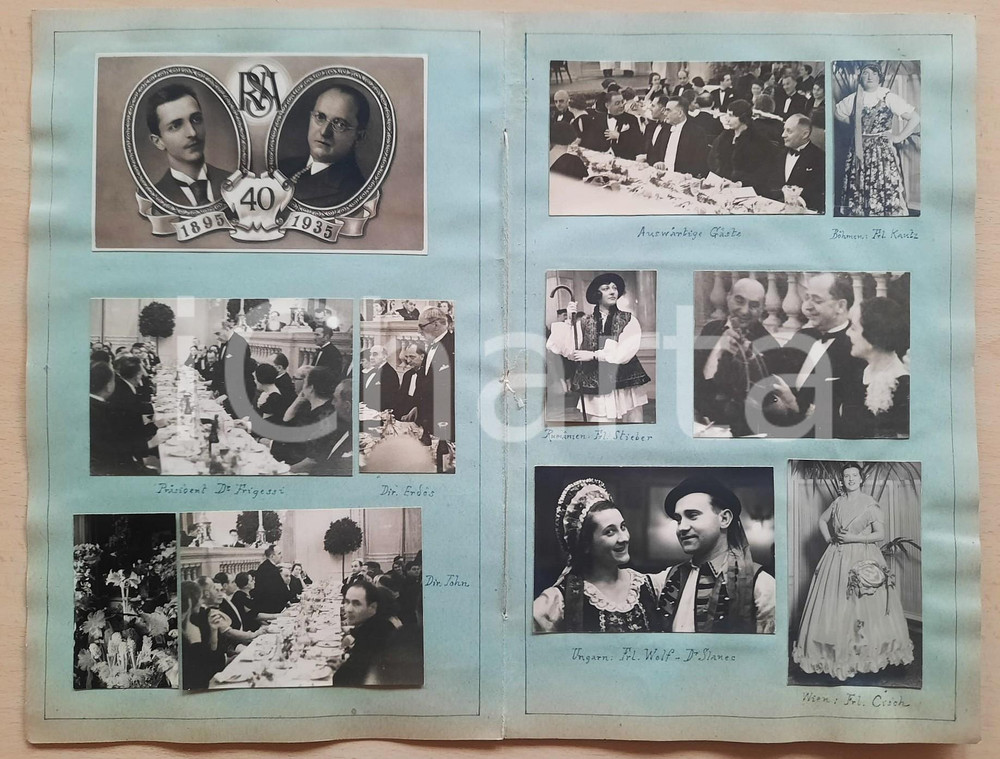 Fotografia d epoca originale 19301945 ca Josef POSSELT Direttore RAS Assicurazioni Album 33 foto eventi 1