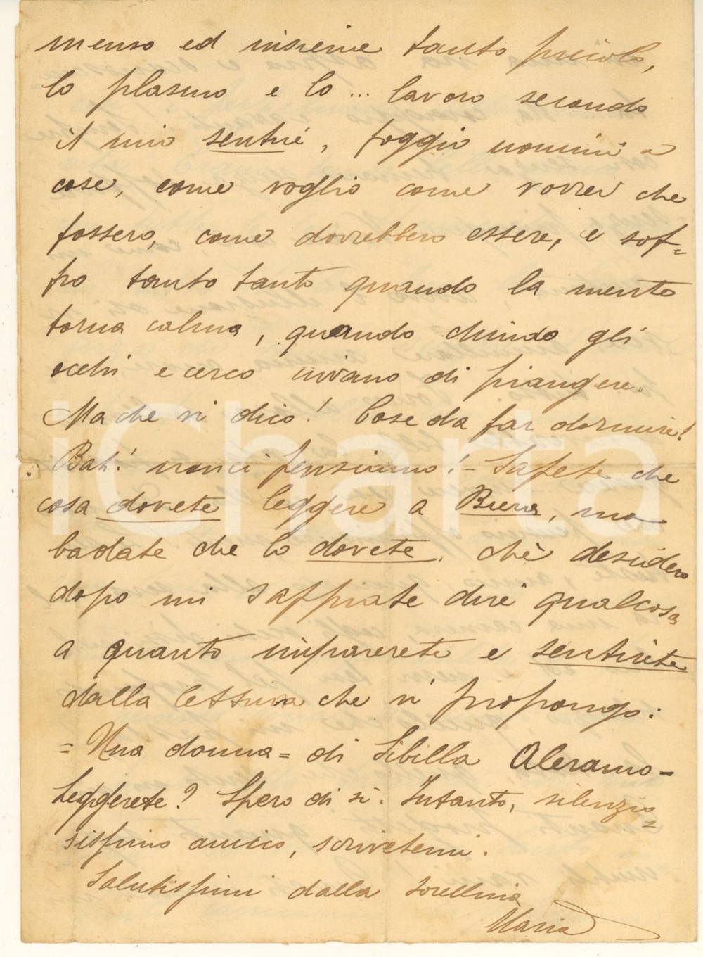 Autografo originale 1911 Scrittrice MURA Maria Volpi NANNIPIERI  Addio ai 18 anni Autografo 1