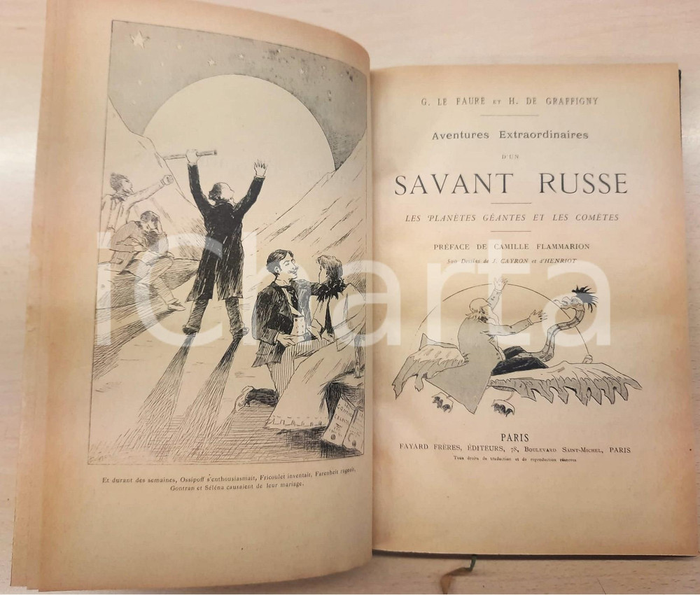 Libro, pubblicazione d epoca 1891 LE FAURE  DE GRAFFIGNY Aventures d un savant russe  Planètes géants 1