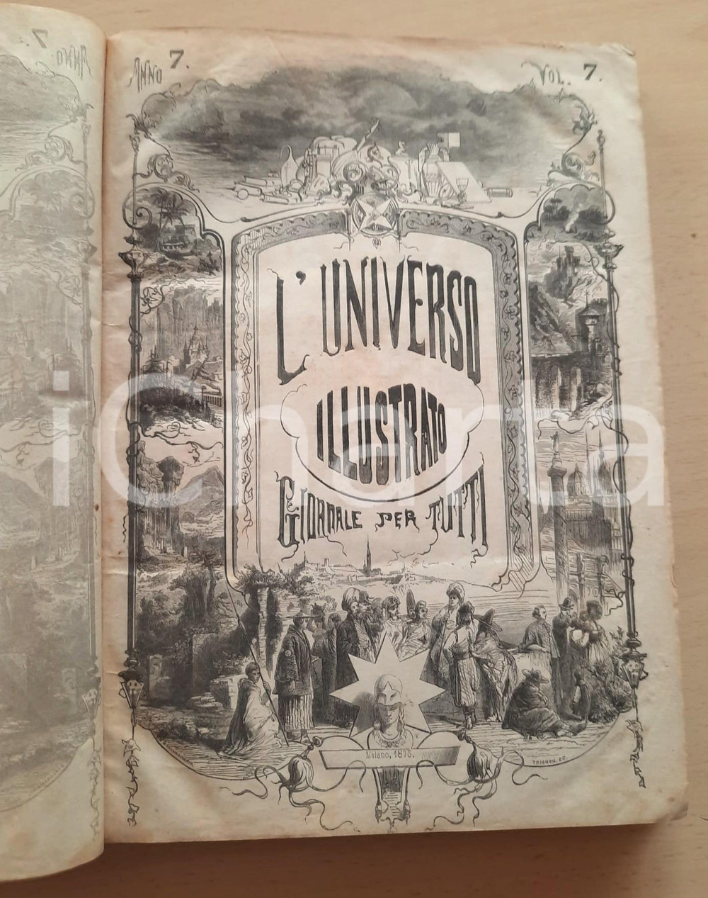 Libro, pubblicazione d epoca 18721873 L UNIVERSO ILLUSTRATO Giornale per tutti  Volume rilegato 1