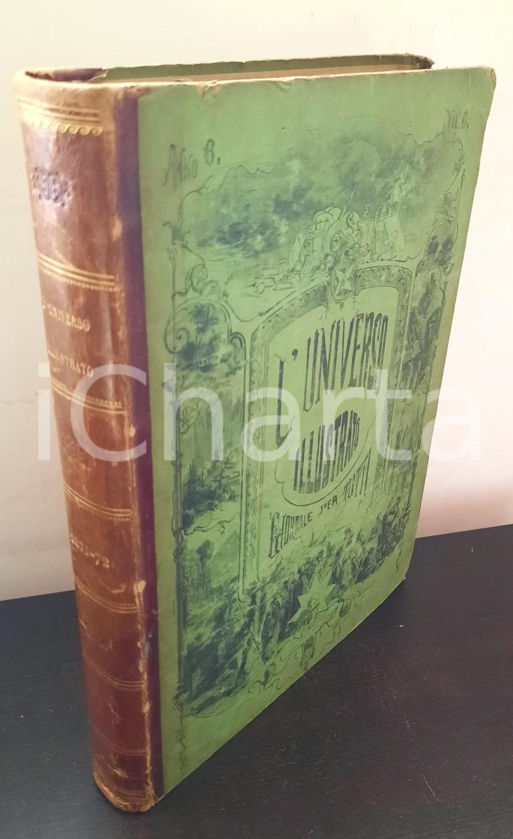 Libro, pubblicazione d epoca 18711872 L UNIVERSO ILLUSTRATO Giornale per tutti  Volume rilegato 1