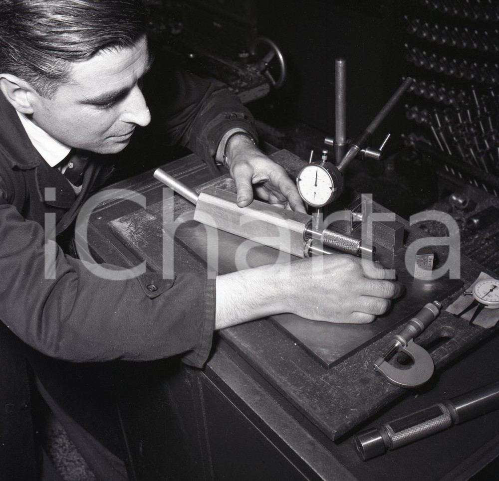 Fotografia d epoca originale 1956 BRESCIA Fucili FRANCHI lavorazioni in corso NEGATIVO ORIGINALE 5 1