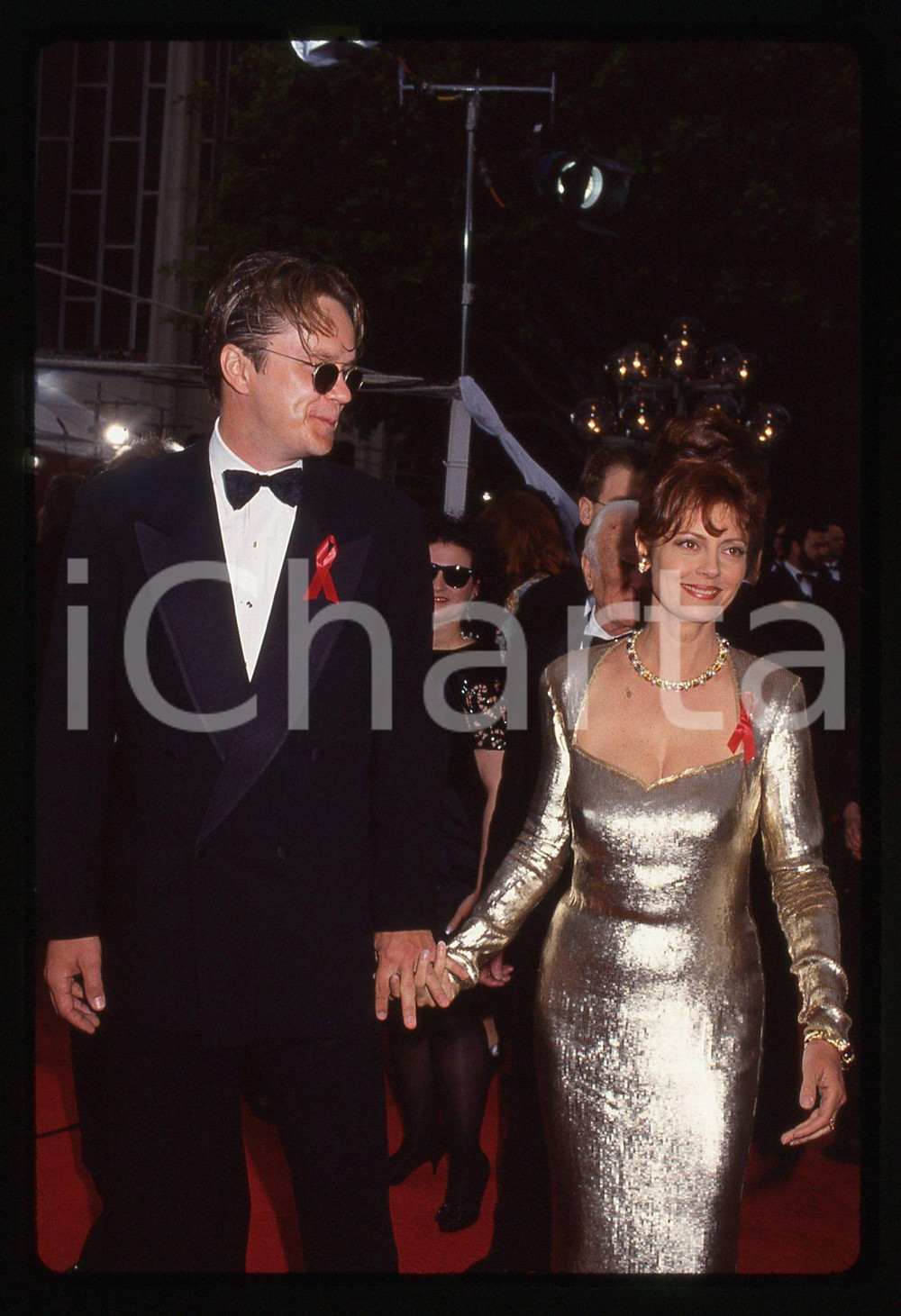 Fotografia d epoca originale 1993 CINEMA Tim ROBBINS e Susan SARANDON 35mm VINTAGE SLIDE 1