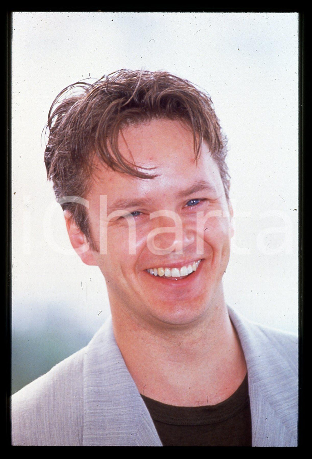 Fotografia d epoca originale 1995 ca CANNES Festival del Cinema  Tim ROBBINS Ritratto 35mm VINTAGE SLIDE 1