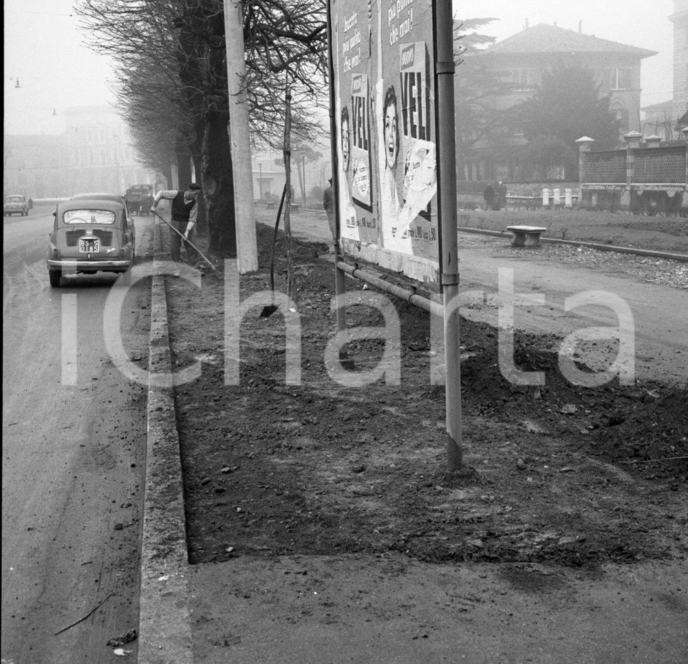 Fotografia d epoca originale 1958 BRESCIA Via XX Settembre tra via Foppa/piazza Repubblica NEGATIVO ORIGINALE 1