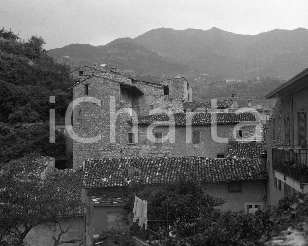 Fotografia d epoca originale 1955 TIGNALE Borgo di PIOVERE BS Panorama NEGATIVO ORIGINALE 1