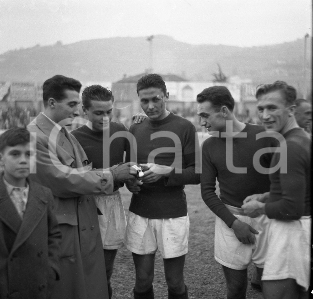 Fotografia d epoca originale 1950 CALCIO Trofeo Rigamonti A.C. Brescia  A.C. Torino NEGATIVO ORIGINALE 1 1