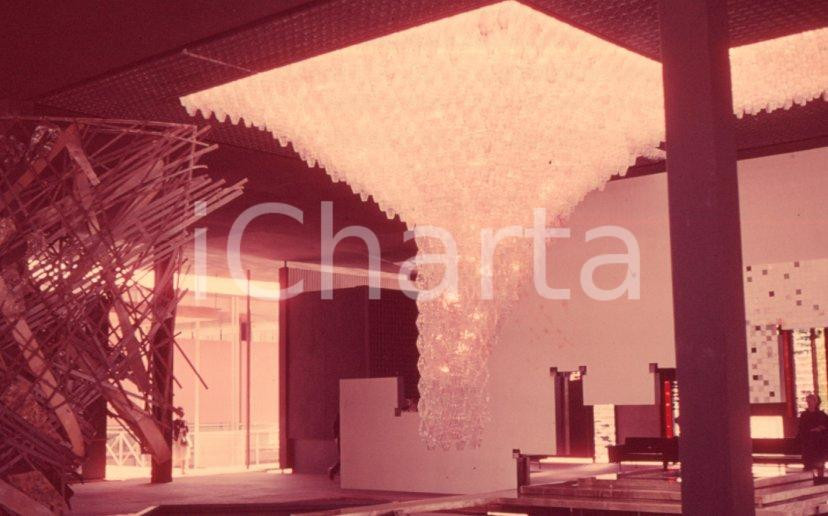 Fotografia d epoca originale 1961 TORINO Italia 61 lampadario Venini per padiglione Veneto NEGATIVO ORIGINALE 1