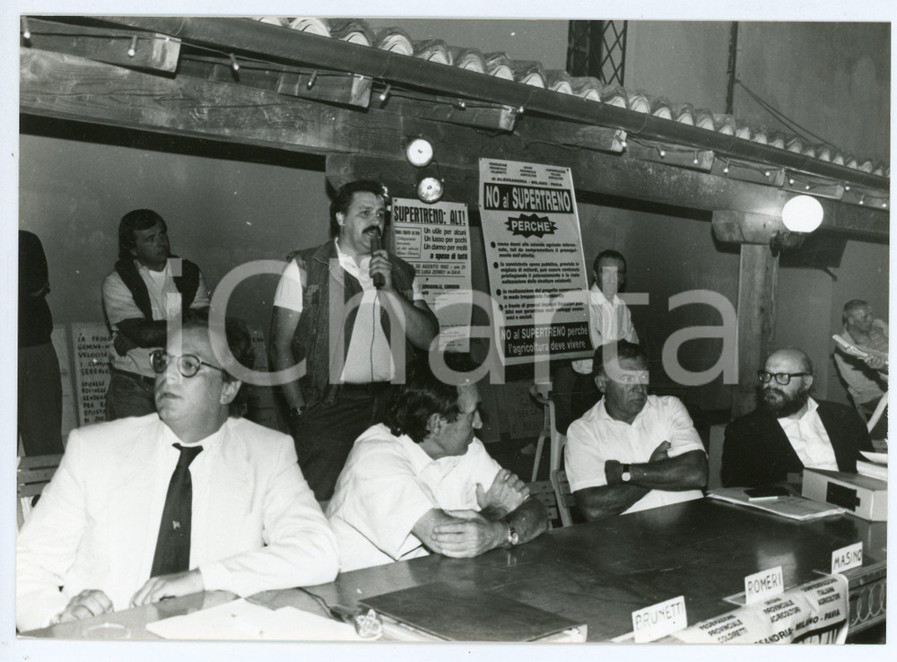 Fotografia d epoca originale 1990 ca RONCO SCRIVIA ? Conferenza SUPETRENO Linea MILANOGENOVA Foto 1