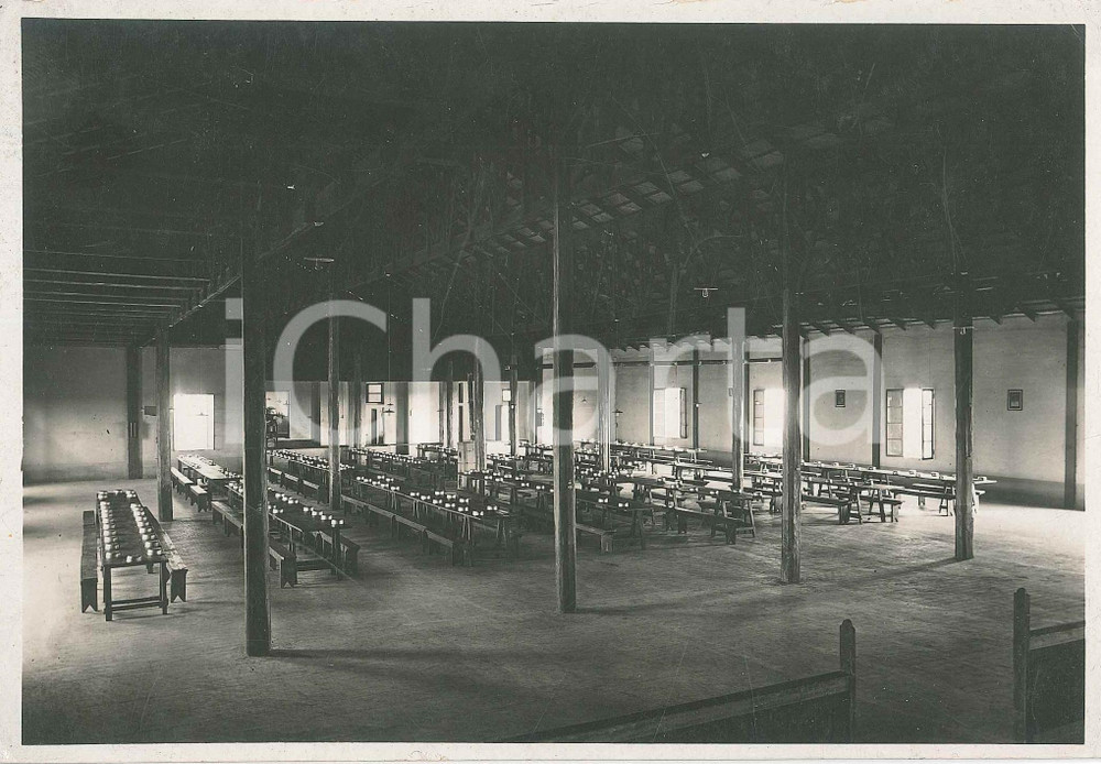 Fotografia d epoca originale 1930 ca INDUSTRIA ITALIA Una sala mensa per operai Foto 22x16 cm 1