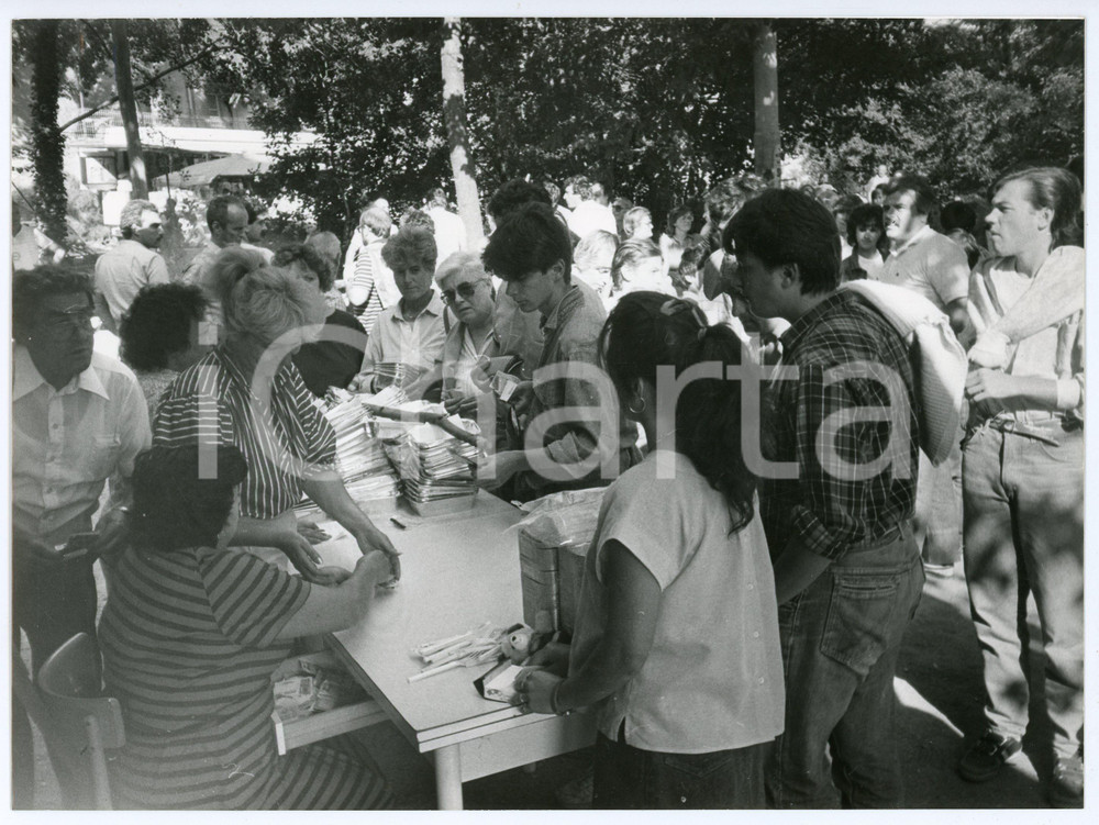 Fotografia d epoca originale 1986 TIGLIETO Frazione ACQUABUONA Sagra campestre  Foto 24x18 cm 1