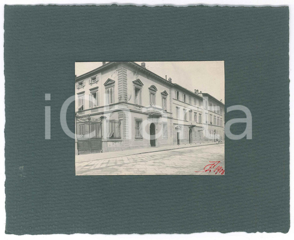 Fotografia d epoca originale 1908 FIRENZE Via Manzoni 192123  Villino ed edifici Foto RARA 20x16 cm 1