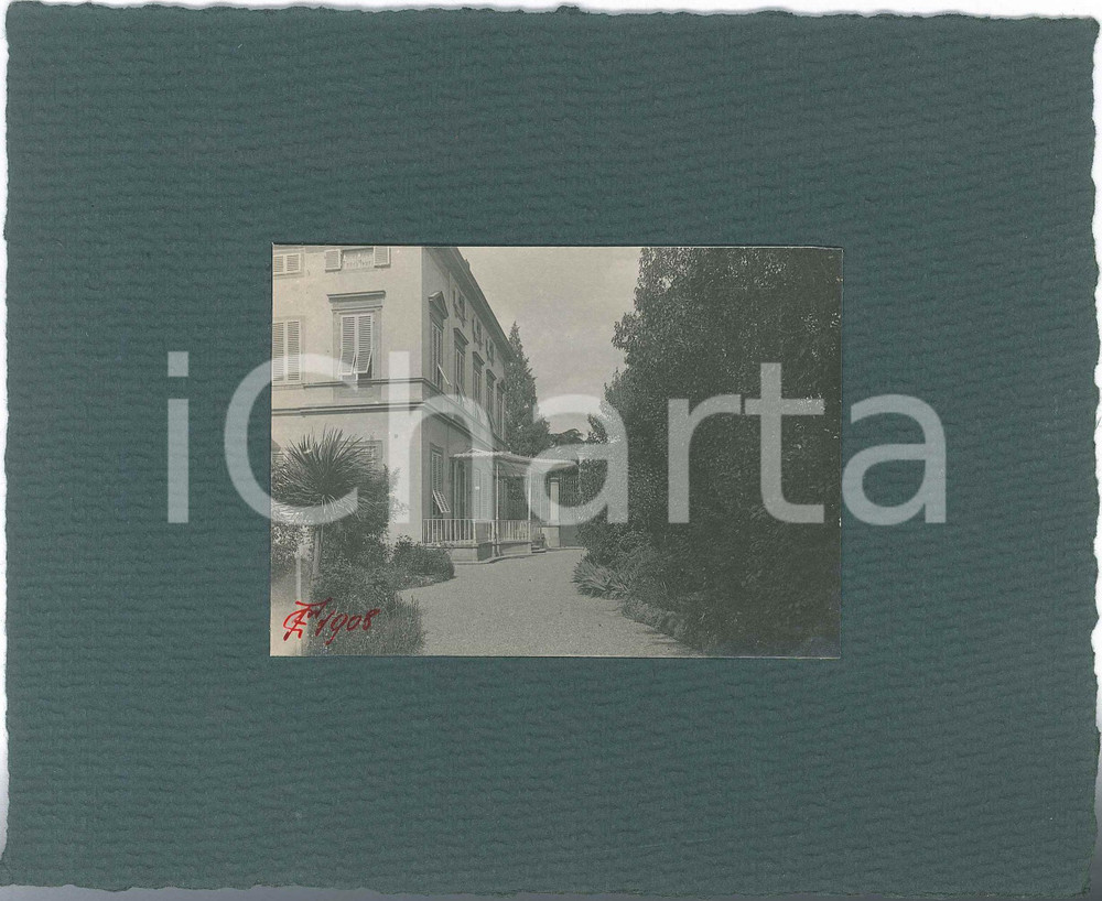 Fotografia d epoca originale 1908 FIRENZE Via Manzoni 19  Cortile interno  Foto RARA 20x16 cm 1