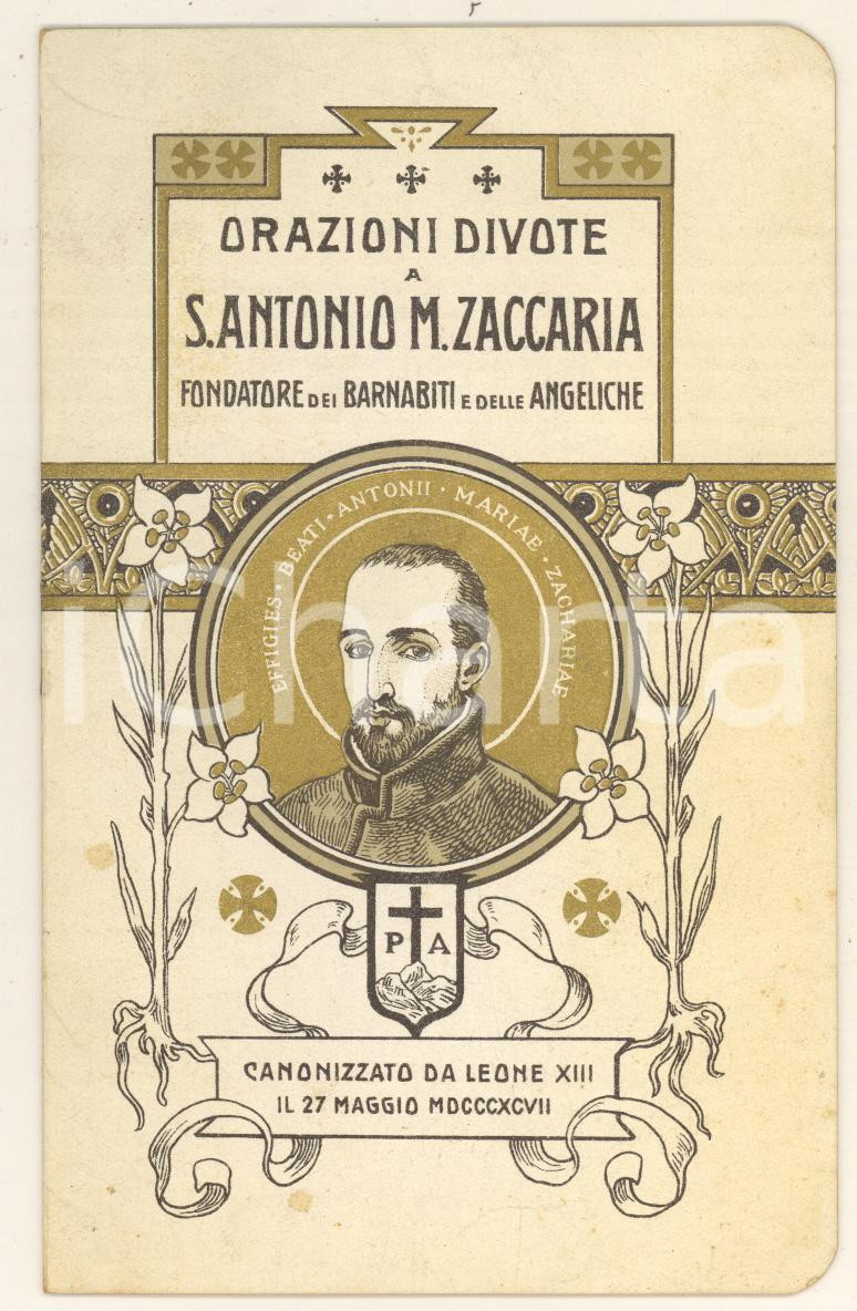 Libro, pubblicazione d epoca 1941 MILANO Orazioni divote a S. Antonio M. Zaccaria Miracolo cripta S. BARNABA 1