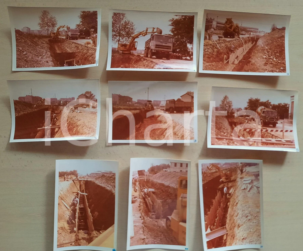 Fotografia d epoca originale Settembre 1972 TORINO  Via REISS ROMOLI  Lavori stradali Lotto 9 foto 13x9 cm 1