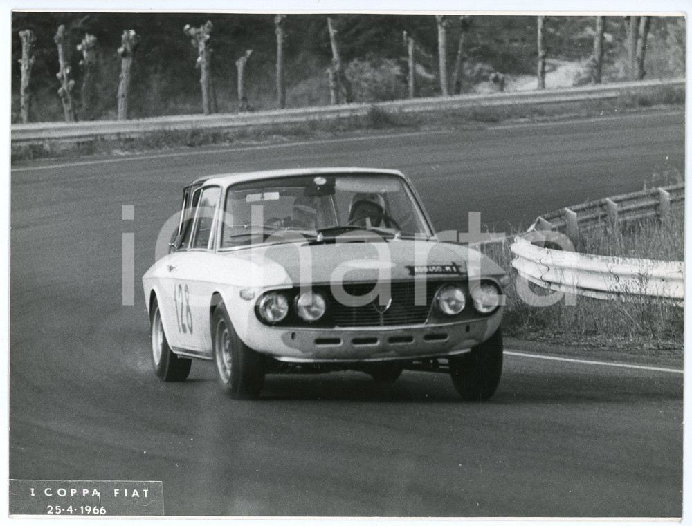 Fotografia d epoca originale 1966 1 COPPA FIAT Lancia Fulvia Coupé HF Foto 24x18 cm 1