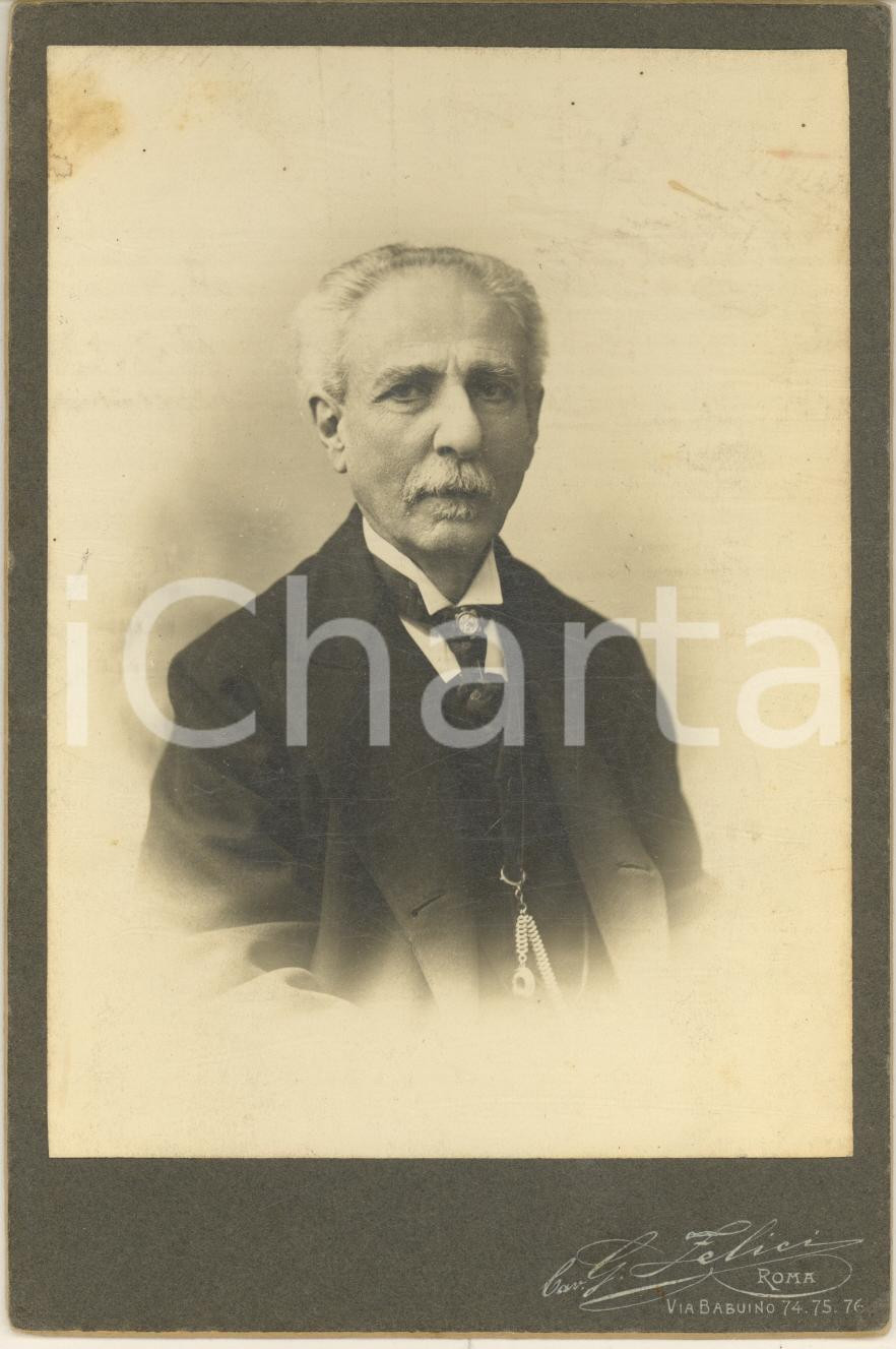 Fotografia d epoca originale 1910 ca ROMA Ritratto Francesco VIVIANI vicepresidente Accademia S. Cecilia FOTO 1
