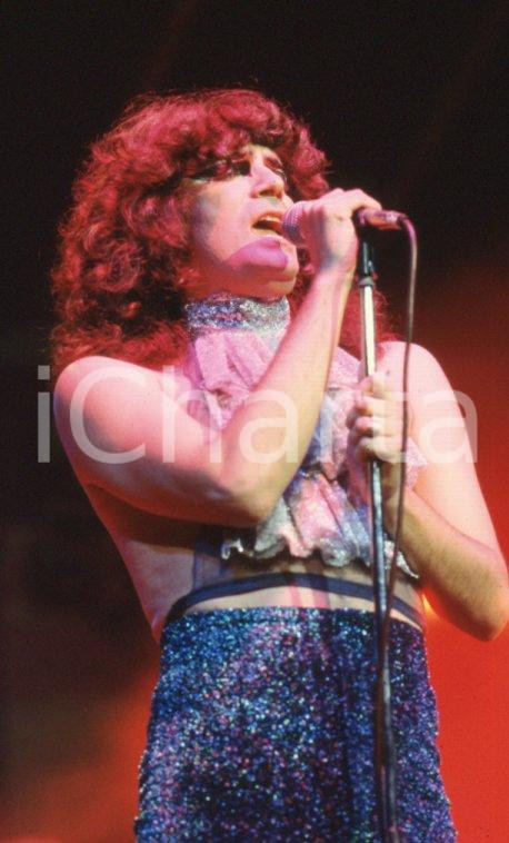 Fotografia d epoca originale 1985ca Renato ZERO ritratto in concerto 35mm vintage slide 2 1