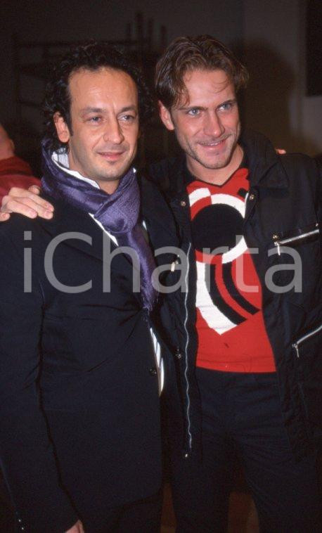 Fotografia d epoca originale 2001 Sergio VOLPINI del GRANDE FRATELLO 1 e Paolo GERANI 35 mm vintage slide 1