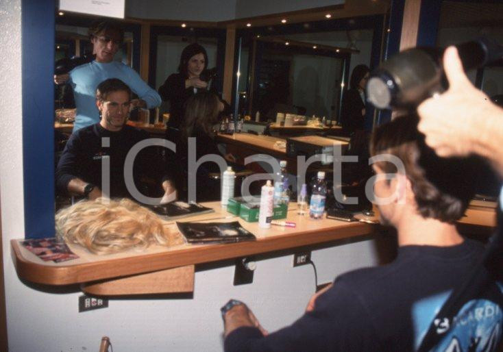 Fotografia d epoca originale 2001 GRANDE FRATELLO 1 Sergio VOLPINI al trucco 35mm VINTAGE SLIDE 1