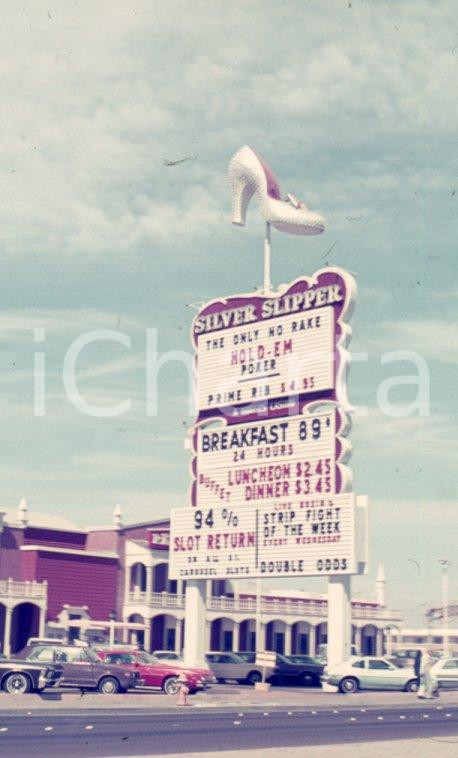 Fotografia d epoca originale 1974 LAS VEGAS  SILVER SLIPPER casino  Insegna 35mm VINTAGE SLIDE 1