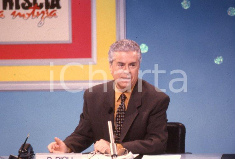 Fotografia d epoca originale 1989 STRISCIA LA NOTIZIA Raffaele PISU conduttore 35 mm VINTAGE SLIDE 10 1