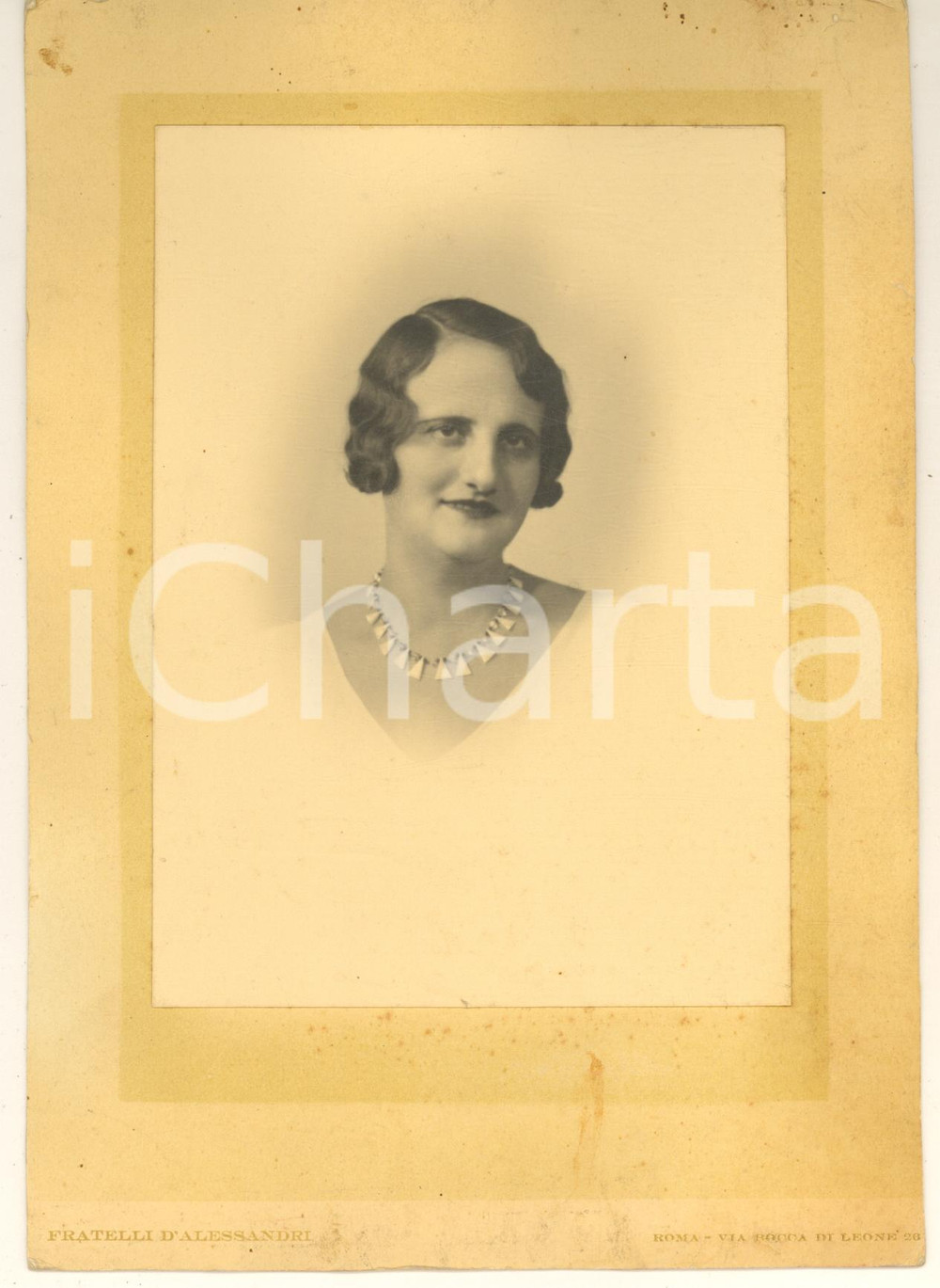 Fotografia d epoca originale 1940 ca ROMA Contessa Lydia ALESSANDRI  Ritratto Foto D ALESSANDRI 16x22 cm 1