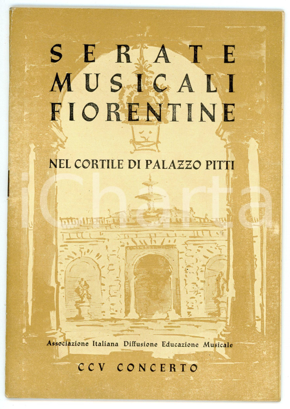 Libro, pubblicazione d epoca 1955 FIRENZE Palazzo Pitti  Concerto Marcello ABBADO Serate musicali fiorentine 1