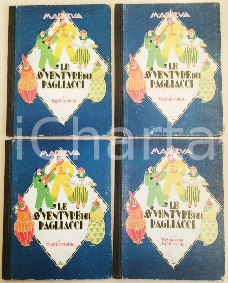 Libro, pubblicazione d epoca 1928 MARIEVA Le avventure dei pagliacci  Lotto di 4 volumi SPERLING AND KUPFER 1
