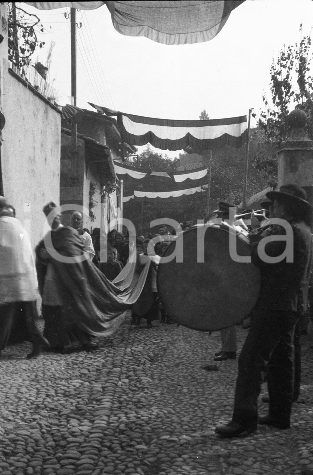 Fotografia d epoca originale 1924 GARLATE LC Consacrazione della Chiesa NEGATIVO ORIGINALE 2 1